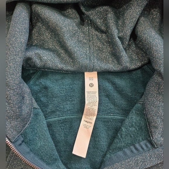 SOLD!! Lululemon Scuba Half Zip (storm teal/silver) - Picture 4 of 4